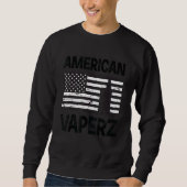 Sweatshirt Drapeau américain Vaperz avec appareil Vape (Devant)