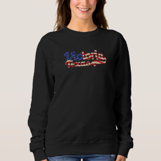 Sweatshirt Drapeau américain Victoria City Texas