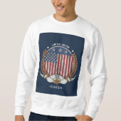 Sweatshirt Drapeau américain vintage 1974 (Devant)