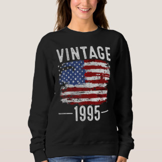 Sweatshirt Drapeau américain Vintage 27e anniversaire 1995