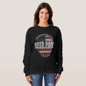 Sweatshirt Drapeau américain Vintage de Deer Park (Devant entier)
