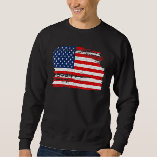 Sweatshirt Drapeau américain Vintage États-Unis Drapeau 4 jui