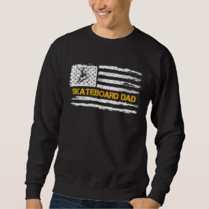 Sweatshirt Drapeau américain vintage fier papa skateur de ska