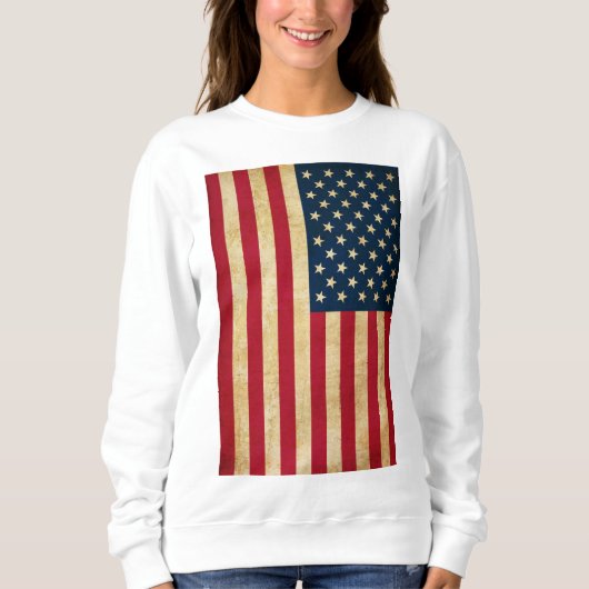 Sweatshirt Drapeau américain vintage Grunge (Devant)