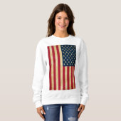 Sweatshirt Drapeau américain vintage Grunge (Devant entier)