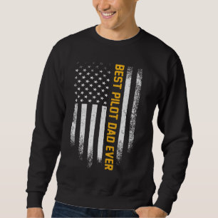 Sweatshirt Drapeau américain vintage meilleur avion pilote pa