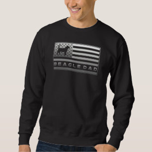 Sweatshirt Drapeau américain vintage Usa fier Beagle chien pa