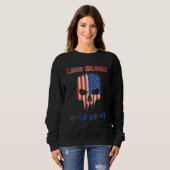 Sweatshirt Drapeau Américain Visage (Devant entier)