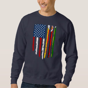 Sweatshirt Drapeau américain Zimbabwe Hommes Femmes Patriotiq