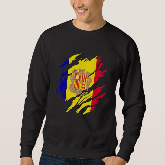 Sweatshirt drapeau andorran Andorre (Devant)
