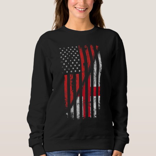Sweatshirt Drapeau Anglais Américain Style Rétro Drapeau Angl (Devant)