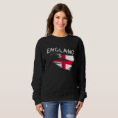 Sweatshirt Drapeau Anglais Drapeau Anglais Football De Grande (Devant entier)