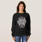 Sweatshirt Drapeau anglais vintage de Worcester Angleterre (Devant entier)