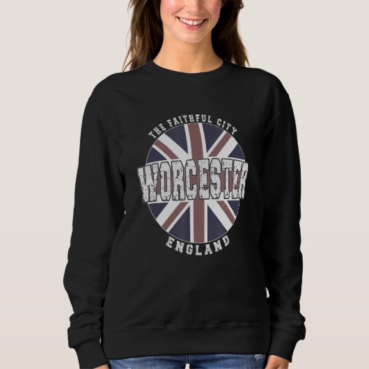 Sweatshirt Drapeau anglais vintage de Worcester Angleterre (Devant)
