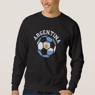 Sweatshirt Drapeau Argentine Ballon de Football Racines Argen