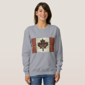 Sweatshirt Drapeau Art Déco du patrimoine | Canada | Concepti (Devant entier)
