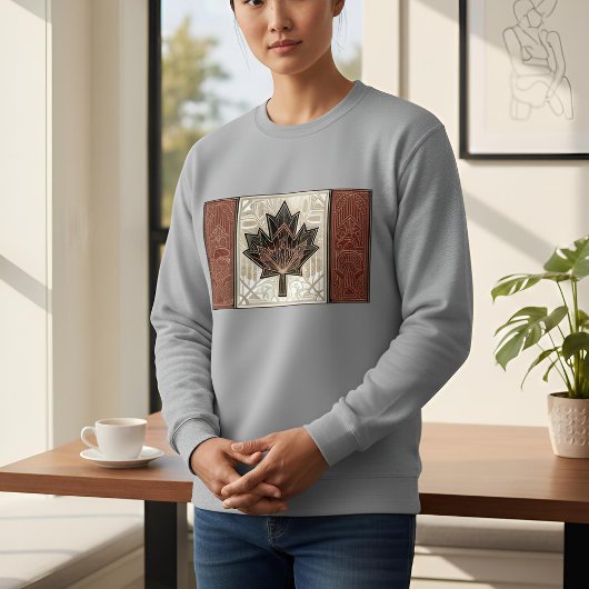Sweatshirt Drapeau Art Déco du patrimoine | Canada | Concepti