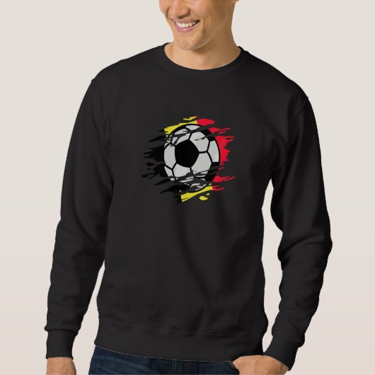 Sweatshirt Drapeau Belgique Football Et Belgique (Devant)
