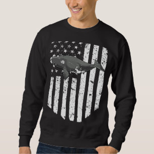 Sweatshirt Drapeau Blanc Américain Baleine Droite Sud 4e De J