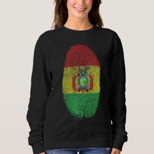 Sweatshirt Drapeau Bolivie Empreinte Il Est Dans Mon Adn Pour