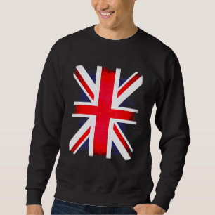 Sweatshirt Drapeau britannique rétro Union Jack Royaume-Uni P