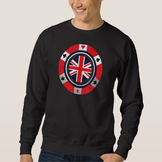 Sweatshirt Drapeau britannique Union Jack Poker Chip (Devant)