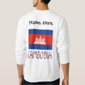 Sweatshirt Drapeau cambodgien personnalisé (Dos)
