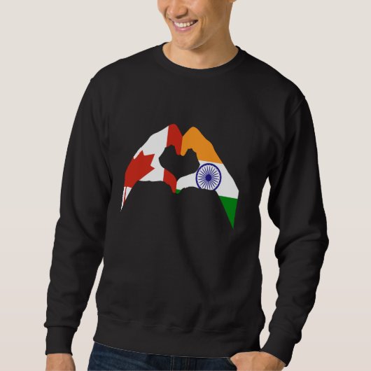 Sweatshirt Drapeau Canada Inde (Devant)