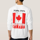 Sweatshirt Drapeau canadien avec votre nom (Dos)