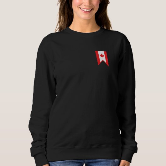 Sweatshirt Drapeau canadien Feuille d'érable Fière de l'amour (Devant)