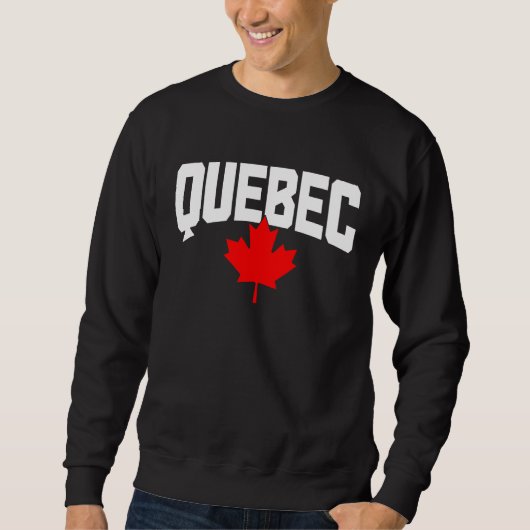 Sweatshirt Drapeau canadien feuille d'érable Québec fierté (Devant)