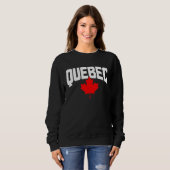 Sweatshirt Drapeau canadien feuille d'érable Québec fierté (Devant entier)