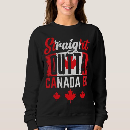 Sweatshirt Drapeau canadien Maple Leaf à l'extérieur du Canad (Devant)