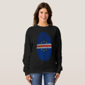 Sweatshirt Drapeau Cap-Vert Empreinte Dans Mon Adn Pour Cabo  (Devant entier)