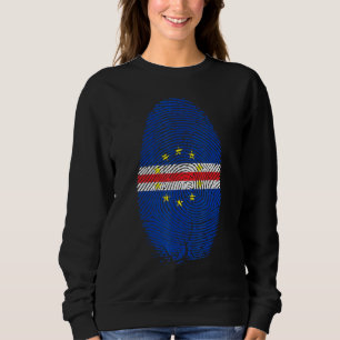 Sweatshirt Drapeau Cap-Vert Empreinte Dans Mon Adn Pour Cabo 