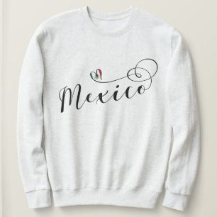 Sweatshirt Drapeau cardiaque du Mexique, Mexicanos