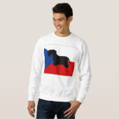 Sweatshirt drapeau cesky de tchèque-république de silo de (Devant entier)