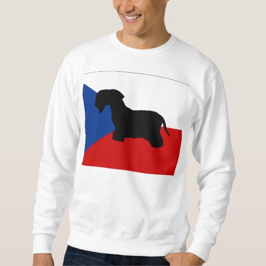 Sweatshirt drapeau cesky de tchèque-république de silo de (Devant)
