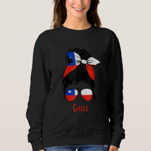 Sweatshirt Drapeau Chilienne fille Chili fille Chica Chilena