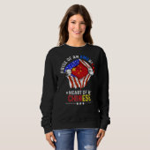 Sweatshirt Drapeau chinois-américain de Chine étrangère (Devant entier)