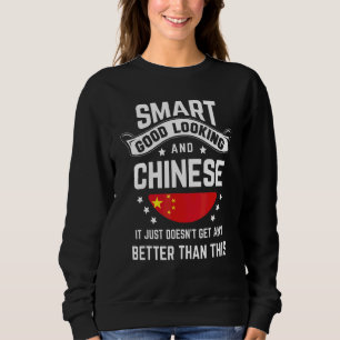 Sweatshirt Drapeau Chinois Fierté Autochtone  Chine Racines C