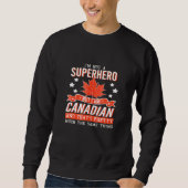 Sweatshirt Drapeau citoyen canadien Superhero Power Eh (Devant)