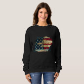 Sweatshirt Drapeau Connecticut Us (Devant entier)