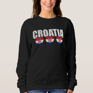 Sweatshirt Drapeau Croatie Hrvatska Croate