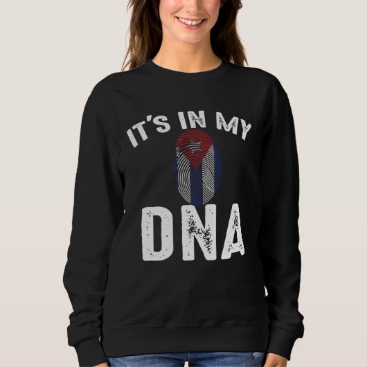 Sweatshirt Drapeau cubain américain, c'est dans mon ADN (Devant)