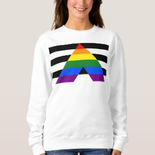 Sweatshirt Drapeau d'allié straight de SlipperyJoe, arc-en-ci