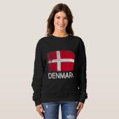 Sweatshirt Drapeau danois Vintage (Devant entier)
