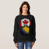 Sweatshirt Drapeau de Bosnia Bosnian Canadian Canada (Devant entier)