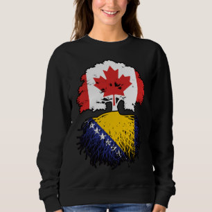 Sweatshirt Drapeau de Bosnia Bosnian Canadian Canada