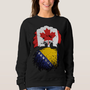 Sweatshirt Drapeau de Bosnia Bosnian Canadian Canada